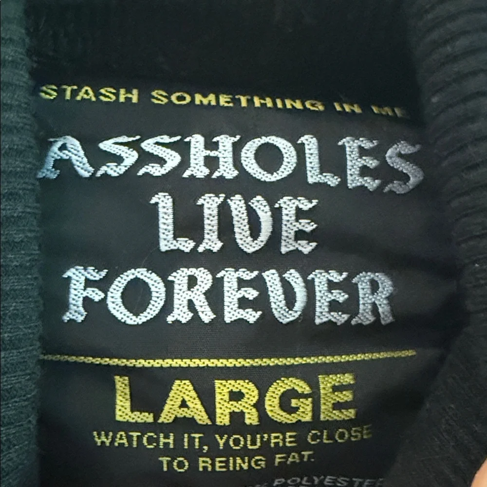 Black Hoodie with Bold Statement - Picture 5 of 5